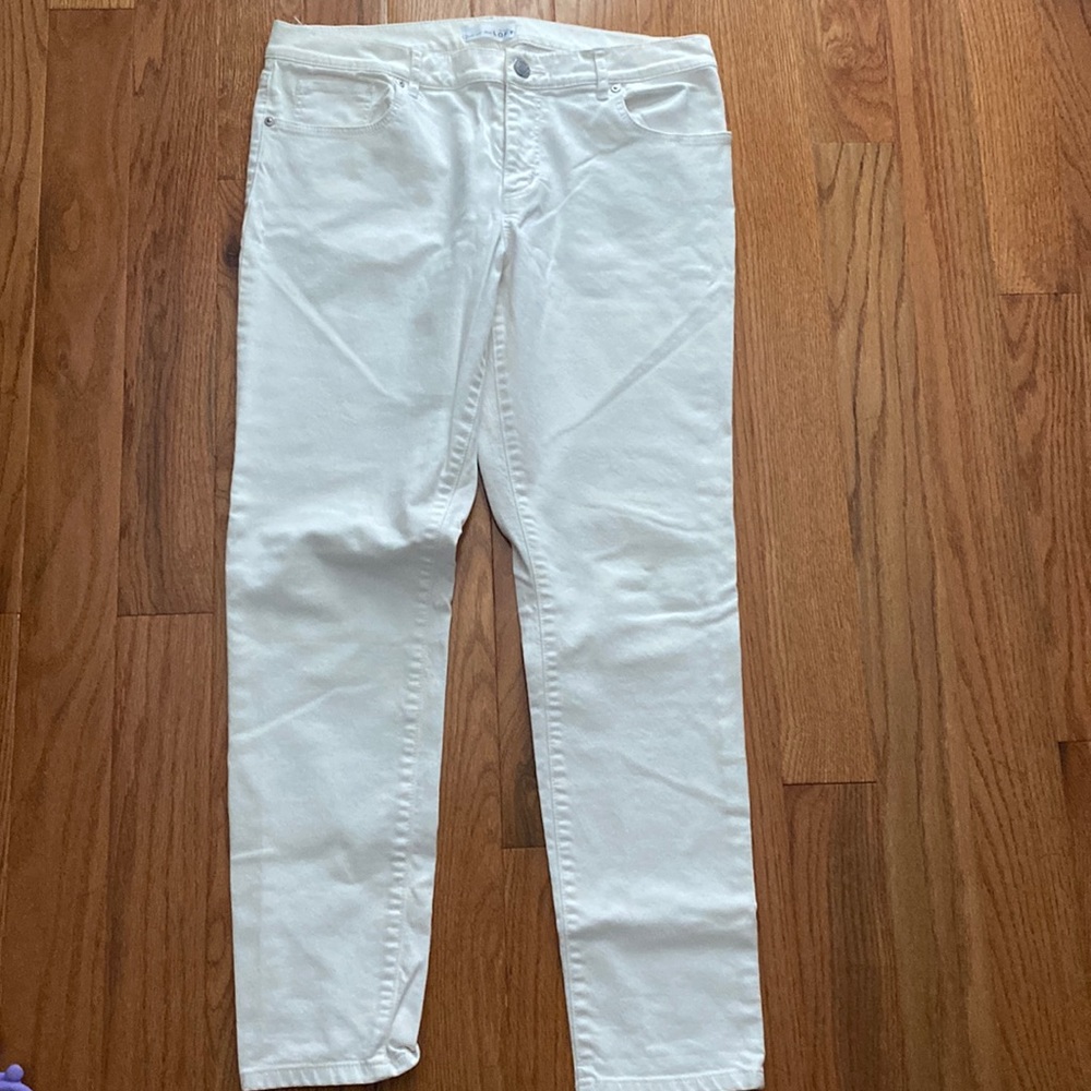 Ann Taylor Loft white jeans